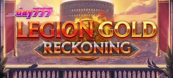 Prajurit legiun dalam latar belakang arena pertempuran Legion Gold Reckoning